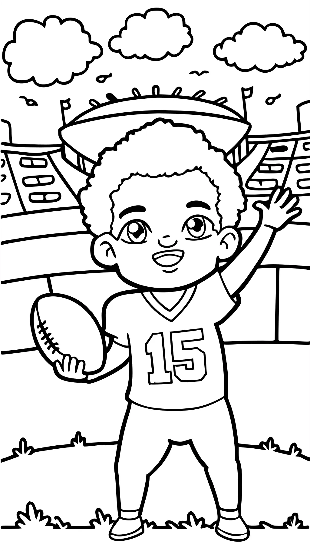 Página para colorear de Patrick Mahomes